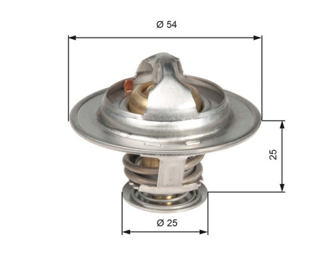 Thermostat, coolant TH13076G1 Gates, Image 2