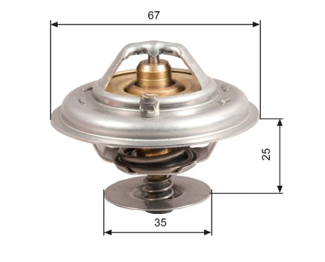 Thermostat, coolant TH14387G1 Gates, Image 2