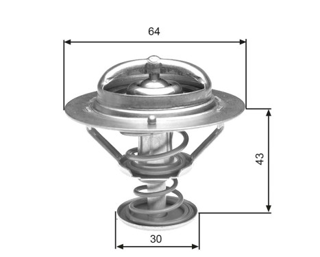 Thermostat, coolant TH27078G1 Gates, Image 2