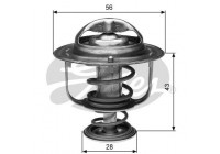 Thermostat, coolant TH31282G1 Gates