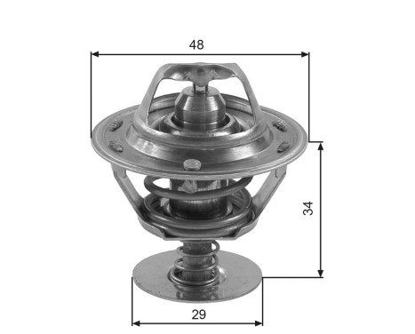 Thermostat, coolant TH39082G1 Gates, Image 2