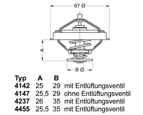 Thermostat, coolant