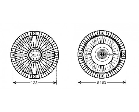 Clutch, radiator fan 0314740 Van Wezel