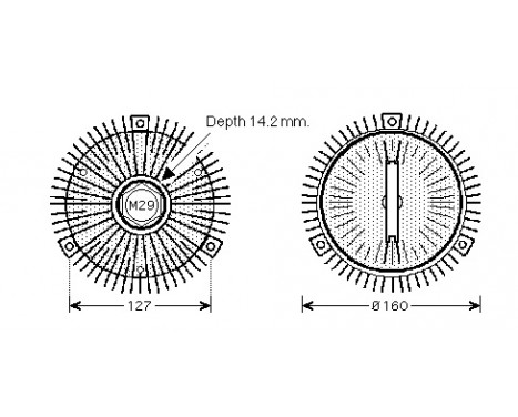 Clutch, radiator fan 3024739 Van Wezel