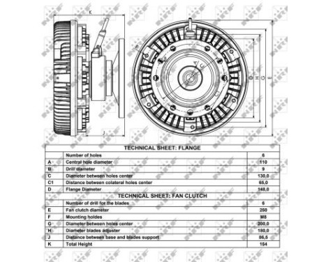 Clutch, radiator fan 49003 NRF, Image 6