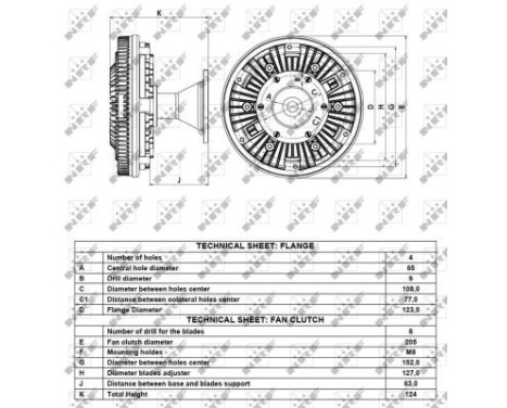 Clutch, radiator fan 49107 NRF, Image 4