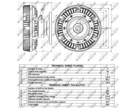 Clutch, radiator fan 49108 NRF, Image 6