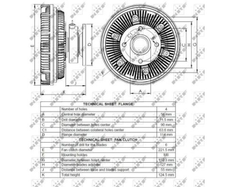 Clutch, radiator fan 49111 NRF, Image 4