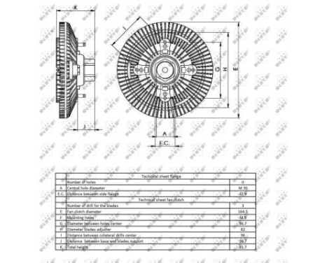 Clutch, radiator fan 49405 NRF, Image 5