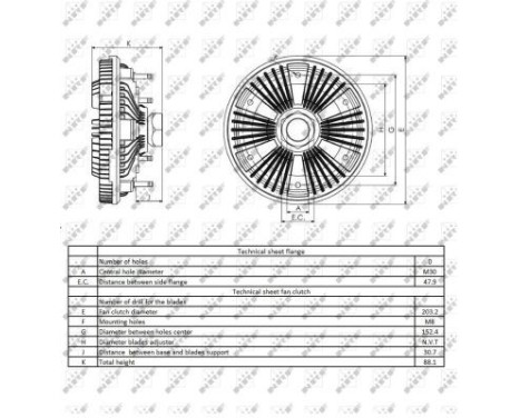 Clutch, radiator fan 49414 NRF, Image 5