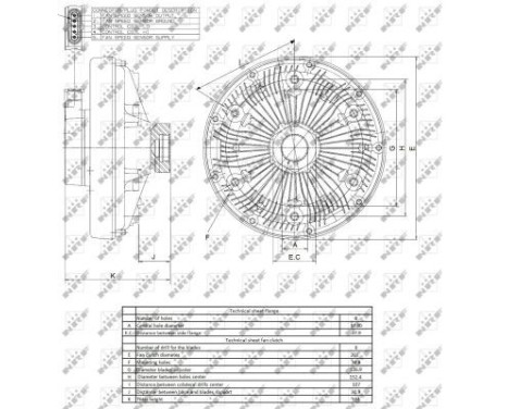 Clutch, radiator fan 49423 NRF, Image 5