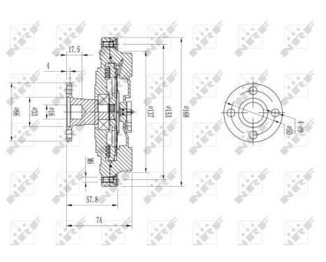 Clutch, radiator fan 49580 NRF, Image 2