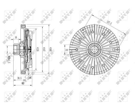 Clutch, radiator fan 49589 NRF, Image 5