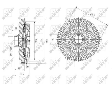 Clutch, radiator fan 49593 NRF, Image 2