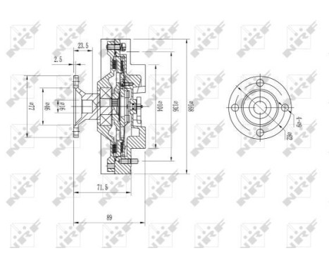 Clutch, radiator fan 49598 NRF, Image 5