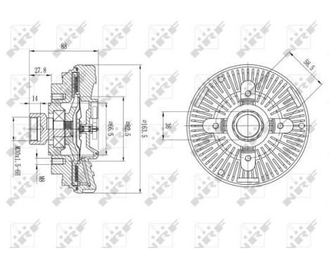 Clutch, radiator fan 49600 NRF, Image 5