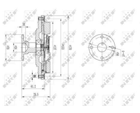 Clutch, radiator fan 49602 NRF, Image 2