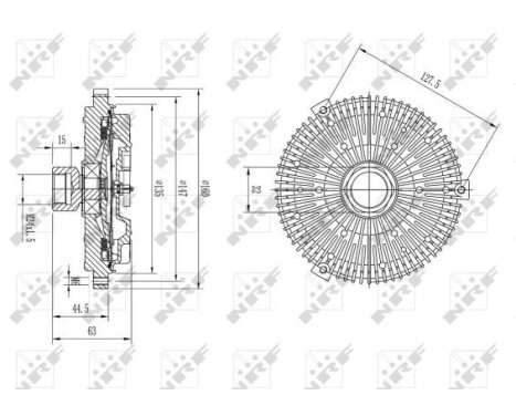 Clutch, radiator fan 49605 NRF, Image 5