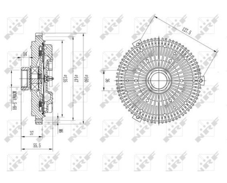 Clutch, radiator fan 49622 NRF, Image 5