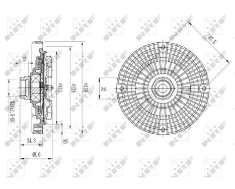 Clutch, radiator fan 49642 NRF, Image 5