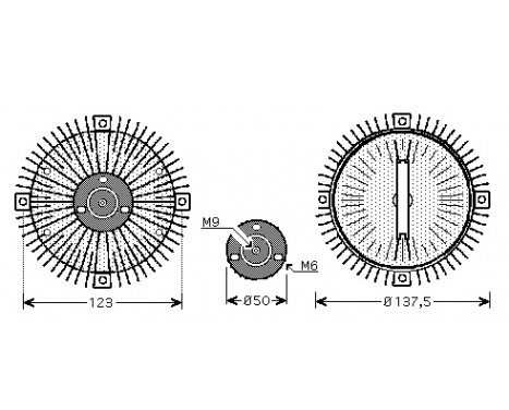 Clutch, radiator fan 5836740 Van Wezel