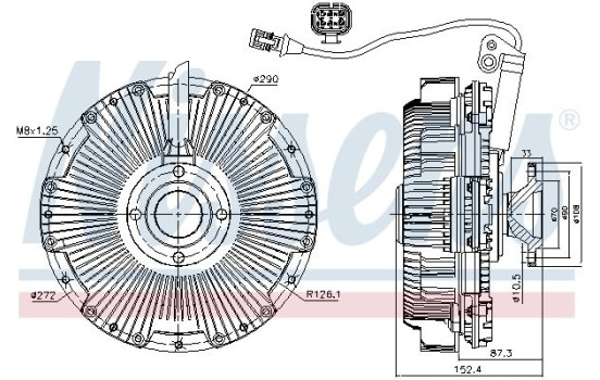 Clutch, radiator fan 86159 Nissens