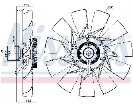 Clutch, radiator fan 86233 Nissens, Image 6