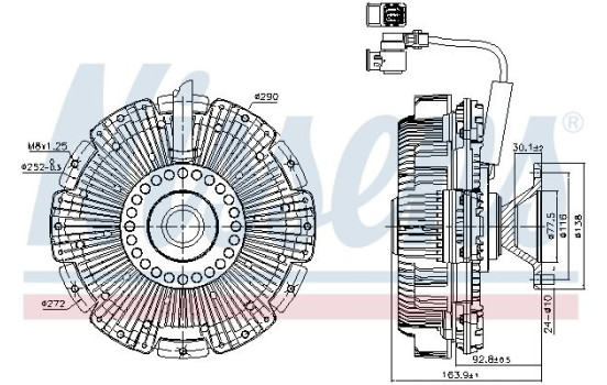 Clutch, radiator fan 86248 Nissens