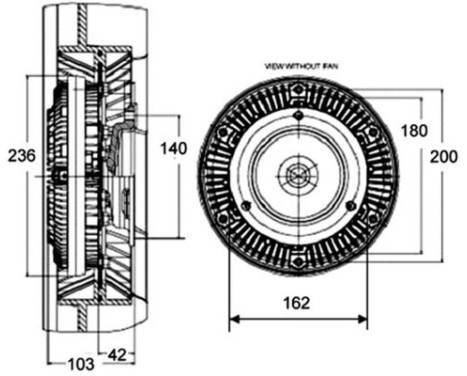 Clutch, radiator fan BEHR *** PREMIUM LINE ***, Image 2