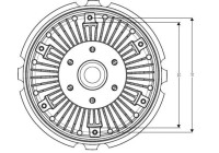 Clutch, radiator fan FULL KIT 49555 NRF