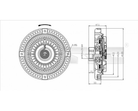 Clutch, radiator fan, Image 2