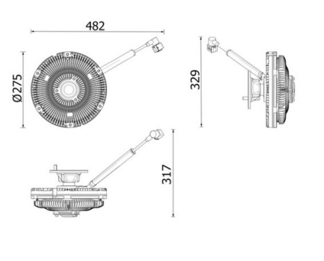 Clutch, radiator fan