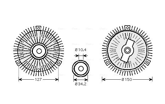 Clutch, radiator fan