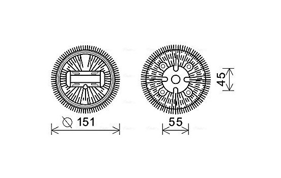 Clutch, radiator fan