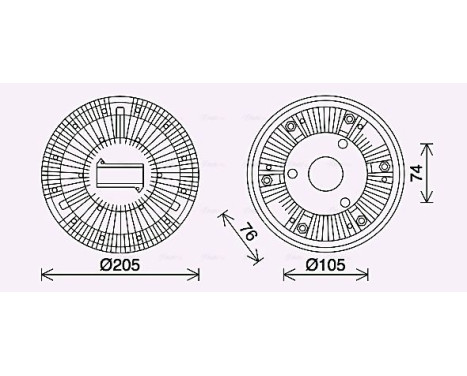 Clutch, radiator fan