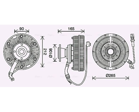 Clutch, radiator fan