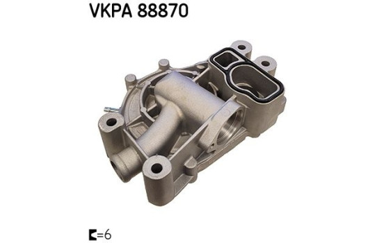 Water pump, engine cooling VKPA 88870 SKF, Image 2