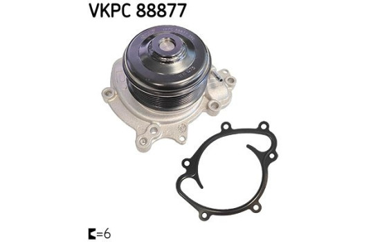 Water pump, engine cooling VKPC 88877 SKF