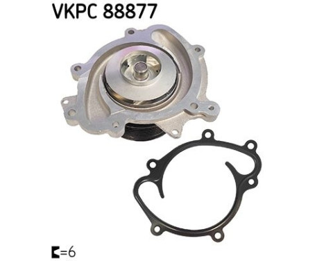 Water pump, engine cooling VKPC 88877 SKF, Image 2