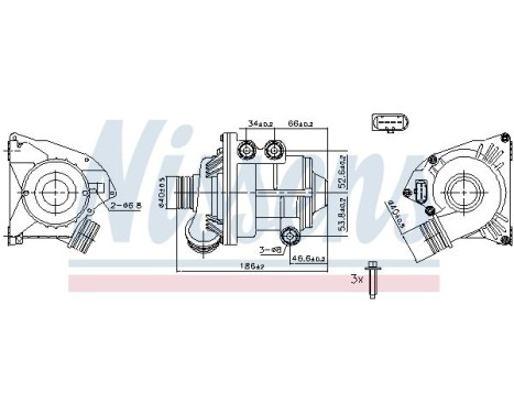Water pump, engine cooling