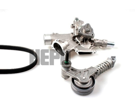 Water Pump + V-Ribbed Belt Kit
