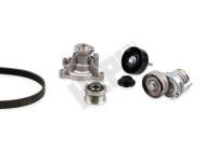 Water Pump + V-Ribbed Belt Kit