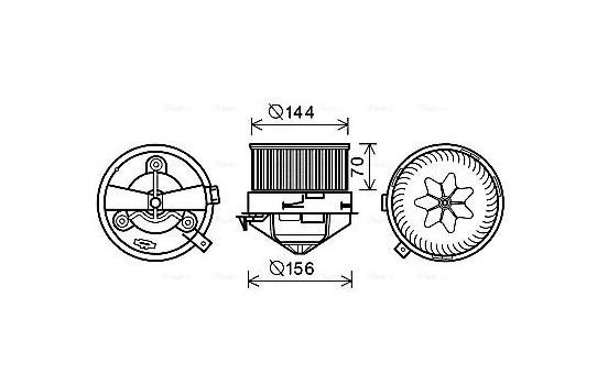 Electric Motor, interior blower AL8137 Ava Quality Cooling