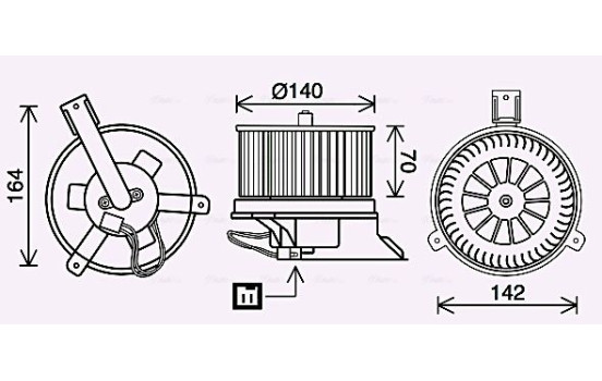 Electric Motor, interior blower DN8434 Ava Quality Cooling