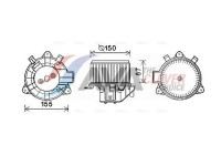 Electric Motor, interior blower FT8429 Ava Quality Cooling