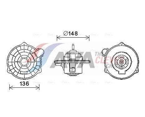 Electric Motor, interior blower HY8404 Ava Quality Cooling