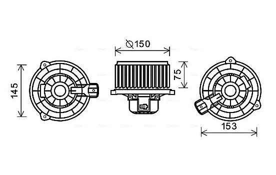 Electric Motor, interior blower KA8243 Ava Quality Cooling