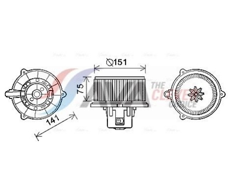 Electric Motor, interior blower KA8247 Ava Quality Cooling
