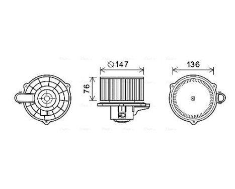 Electric Motor, interior blower KA8248 Ava Quality Cooling