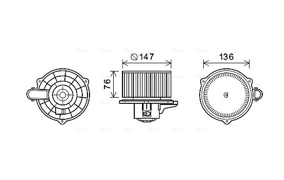 Electric Motor, interior blower KA8248 Ava Quality Cooling